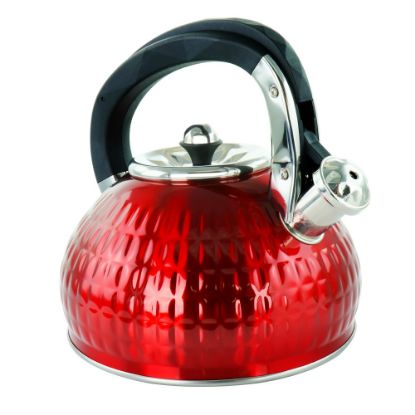 Picture of MegaChef Stainless-Steel Stovetop Kettle, 12.7 Cups, Red