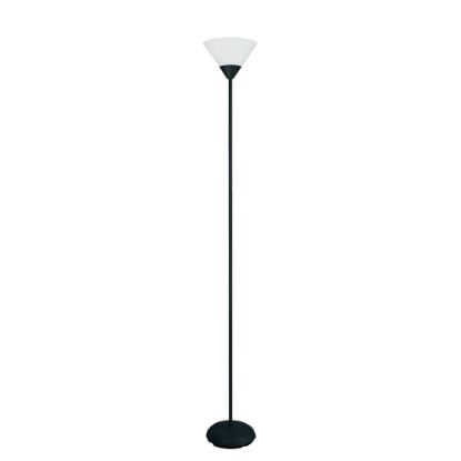 Picture of Simple Designs Light Stick Torchiere Floor Lamp, 71 1/4inH, Clear Shade/Black Base