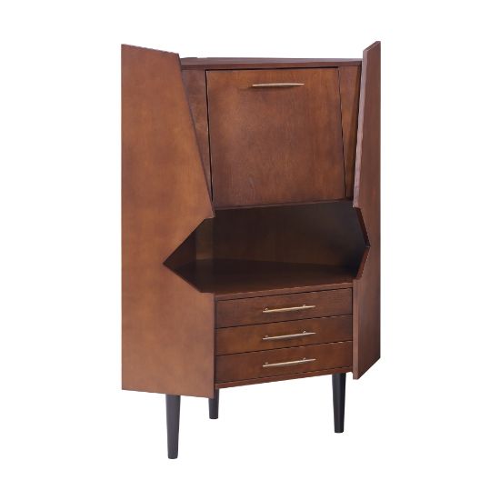 Picture of SEI Furniture Larson Bar Cabinet, 49inH x 35inW x 25inD, Dark Tobacco