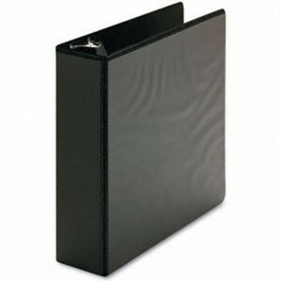 Picture of Universal Economy D-Ring Vinyl View Binder, 8 1/2in x 11in, 3in Capacity, Black