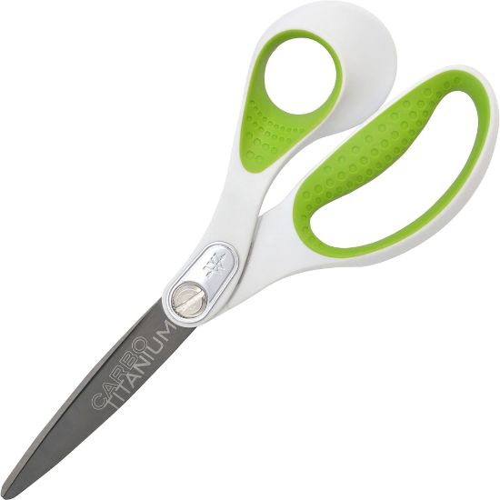 Picture of Westcott Straight Carbo Titanium Scissors, 8in L, Pointed Tip, Gray