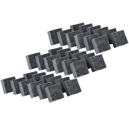 Picture of Charles Leonard Multi-Purpose Mini Dry-Erase & Chalkboard Erasers, 2in, Black, 12 Per Pack, Set Of 3 Packs