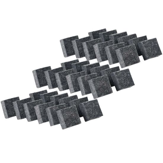 Picture of Charles Leonard Multi-Purpose Mini Dry-Erase & Chalkboard Erasers, 2in, Black, 12 Per Pack, Set Of 3 Packs