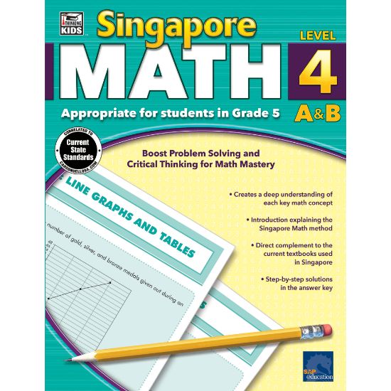 Picture of Thinking Kids Singapore Math Workbook, Grade 5