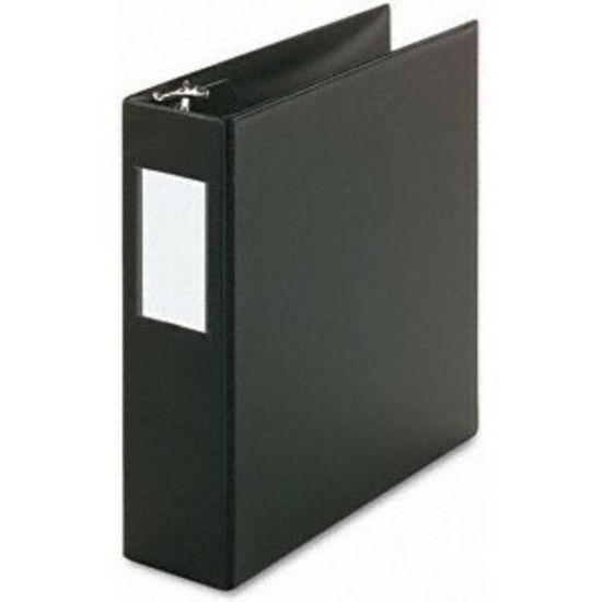 Picture of Universal D-Ring Binder With Label Holder, 8 1/2in x 11in, 3in Capacity, Black