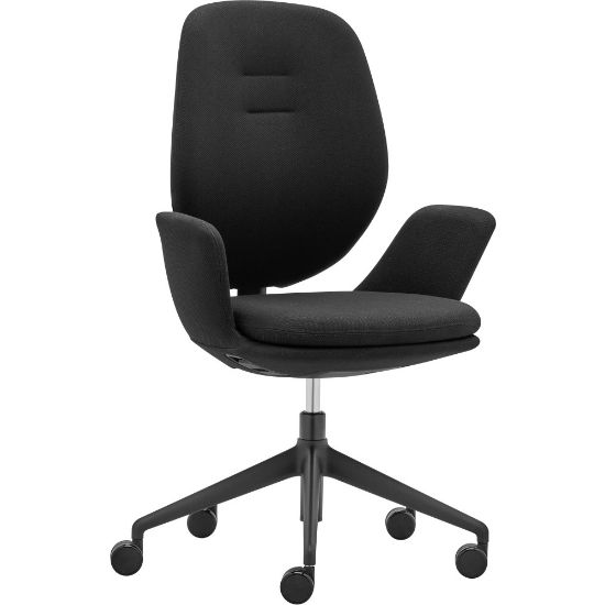 Picture of Raynor Centrik Ergonomic Fabric Mid-Back Managerial Chair, Black