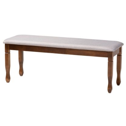 Picture of Baxton Studio Corey Dining Bench, Gray/Walnut