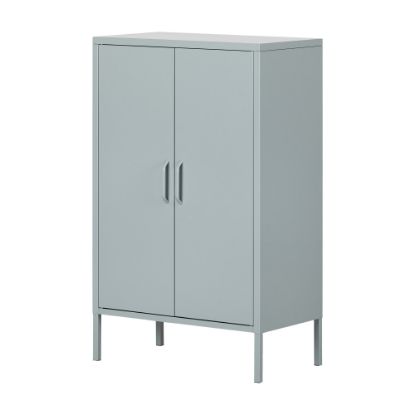 Picture of South Shore Crea 26inW Metal 2-Door Accent Cabinet, Blue