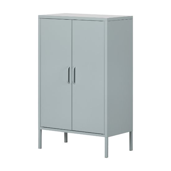 Picture of South Shore Crea 26inW Metal 2-Door Accent Cabinet, Blue