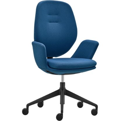 Picture of Raynor Centrik Ergonomic Fabric Mid-Back Managerial Chair, Blue/Black