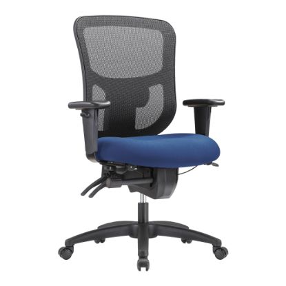 Picture of WorkPro 9500XL Series Big & Tall Ergonomic Mesh/Premium Fabric Mid-Back Chair, Black/Royal Blue, BIFMA Compliant