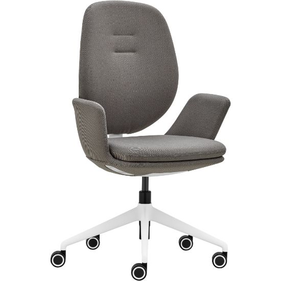 Picture of Raynor Centrik Ergonomic Fabric Mid-Back Managerial Chair, Gray/White