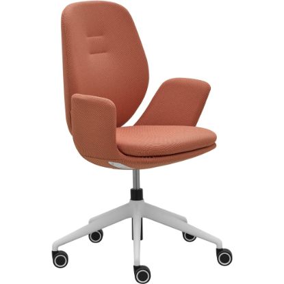 Picture of Raynor Centrik Ergonomic Fabric Mid-Back Managerial Chair, Coral/White