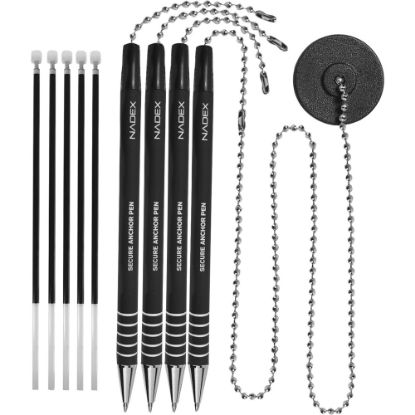 Picture of Nadex Coins NCS8-1177 4-Pack Secure Counter Ballpoint Pens (Black) - Black - 4 / Pack