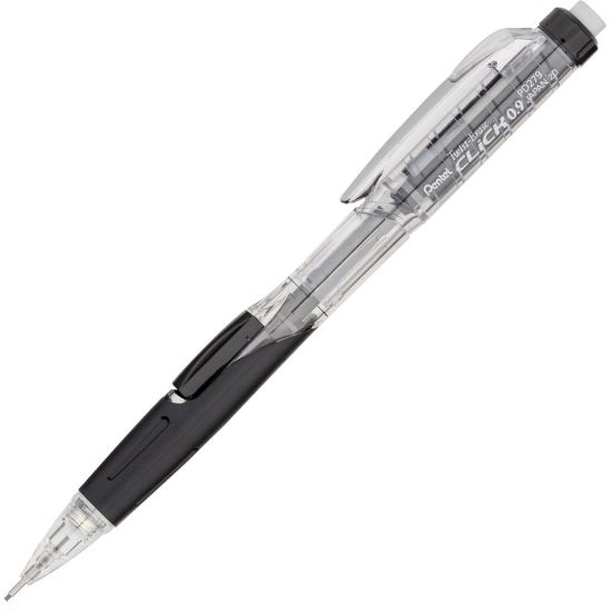 Picture of Pentel Twist-Erase CLICK Mechanical Pencil, 0.9mm, #2 Lead, 59% Recycled, Black/Transparent Barrel