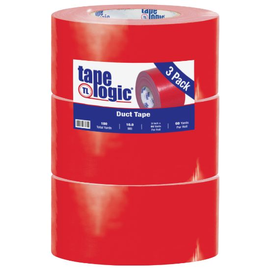 Picture of Tape Logic Color Duct Tape, 3in Core, 3in x 180ft, Red, Case Of 3