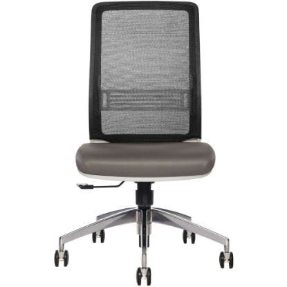 Picture of Sinfonia Sing Ergonomic Mesh/Fabric Mid-Back Task Chair With Antimicrobial Protection, Armless, Black/Gray/White