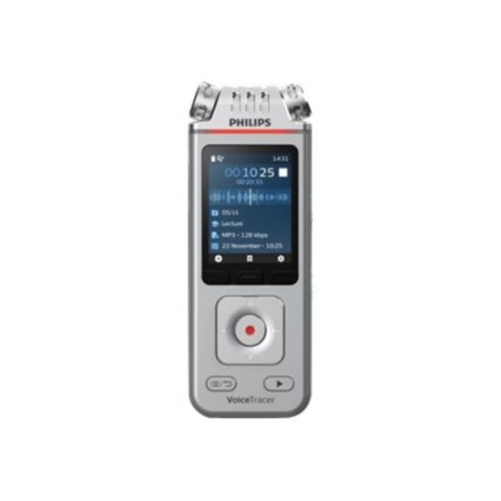 Picture of Philips Digital Voice Tracer DVT4110 - Voice recorder - 8 GB - silver, chrome