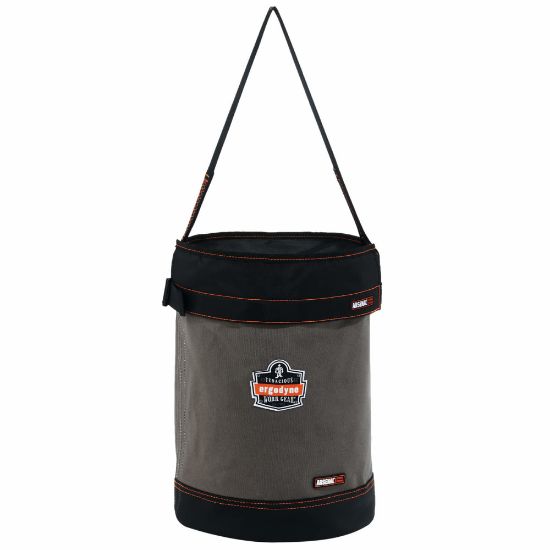 Picture of Ergodyne Arsenal 5930T Web Handle Canvas Hoist Bucket With Top, 17in x 12-1/2in, Gray