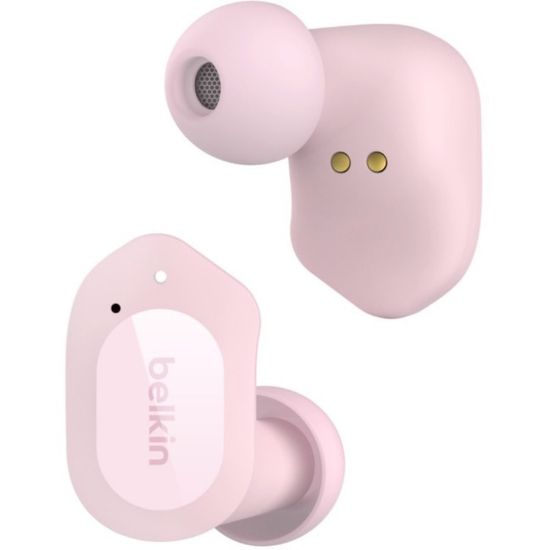 Picture of Belkin SOUNDFORM Play True Wireless Earbuds - Stereo - USB Type C - True Wireless - Bluetooth - Earbud - Binaural - In-ear - Noise Canceling - Petal