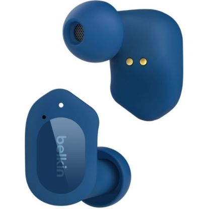 Picture of Belkin SOUNDFORM Play True Wireless Earbuds - Stereo - USB Type C - True Wireless - Bluetooth - Earbud - Binaural - In-ear - Noise Canceling - Blue