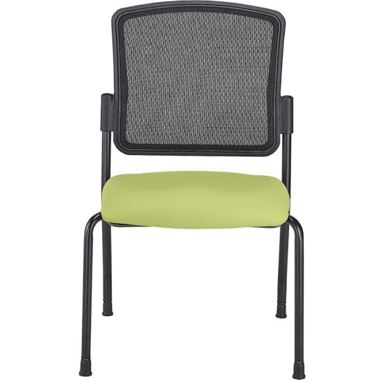 Picture of WorkPro Spectrum Series Mesh/Vinyl Stacking Guest Chair with Antimicrobial Protection, Armless, Lime, Set Of 2 Chairs, BIFMA Compliant