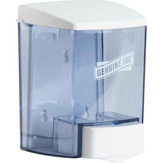 Picture of Genuine Joe 30 oz Soap Dispenser - Manual - 30 fl oz Capacity - See-through Tank, Water Resistant, Soft Push - 1Each