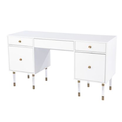 Picture of SEI Furniture Helston 55inW Student Desk, White