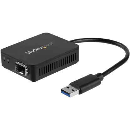 Picture of StarTech.com USB 3.0 to Fiber Optic Converter - USB to Open SFP Adapter - Gigabit Network Adapter Multi Mode(MMF)/Single Mode Fiber(SMF) - USB 3.0 to Fiber Optic Converter - USB to SFP Adapter