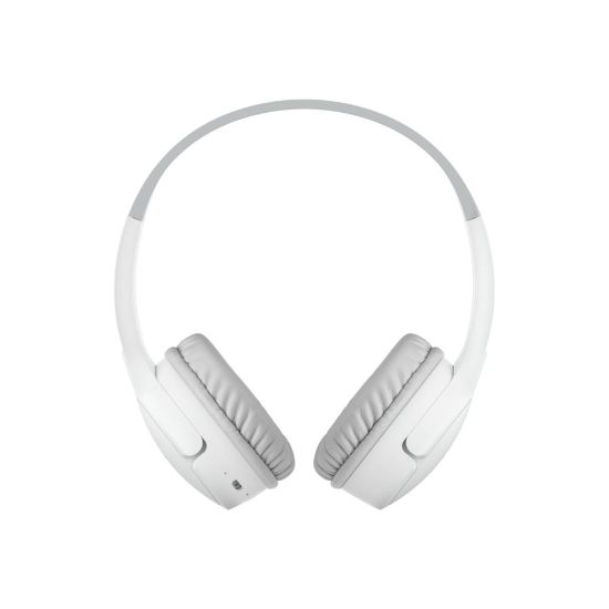 Picture of Belkin SoundForm Mini Wireless On-Ear Headphones for Kids - Stereo - Mini-phone (3.5mm) - Wired/Wireless - Bluetooth - 30 ft - On-ear, Over-the-head, Over-the-ear - Binaural - Ear-cup - 4 ft Cable - White