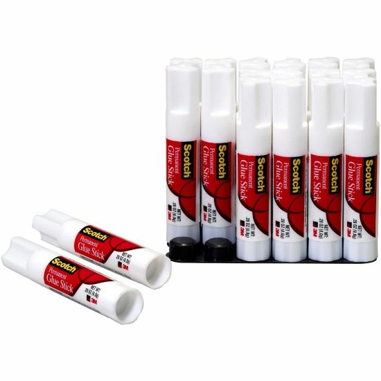 Picture of Scotch Glue Stick, .28 oz, 18-Pack - 0.28 oz - 18 / Pack - White