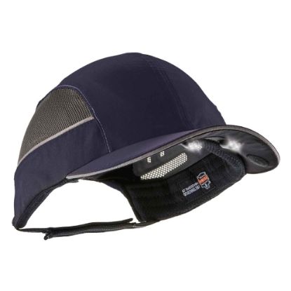 Picture of Ergodyne Skullerz 8960 Bump Cap With LED Lights, Short Brim, Navy