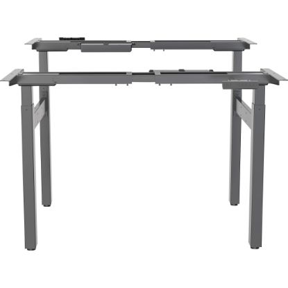 Picture of Lorell 2-Tier Sit/Stand Double Base - 220 lb Capacity - 28.30in to 46in Adjustment - 71in Height x 42.50in Width x 22in Depth - Assembly Required - 1 Each