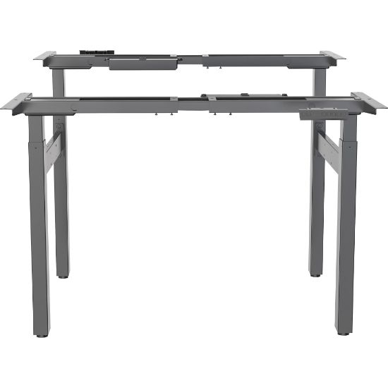 Picture of Lorell 2-Tier Sit/Stand Double Base - 220 lb Capacity - 28.30in to 46in Adjustment - 71in Height x 42.50in Width x 22in Depth - Assembly Required - 1 Each