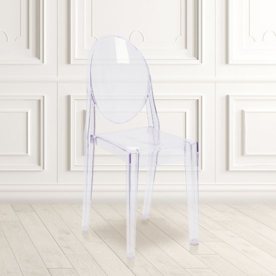 Picture of Flash Furniture Ghost Side Chairs, Clear, Set Of 4 Chairs