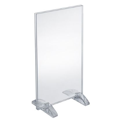 Picture of Azar Displays Dual-Stand Acrylic Vertical/Horizontal Sign Holders, 8 1/2in x 14in, Clear, Pack Of 10