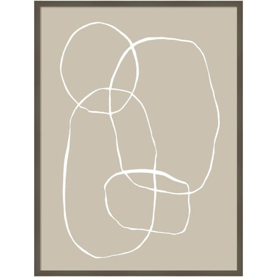 Picture of Amanti Art Modern Circles Beige by Teju Reval Wood Framed Wall Art Print, 31inW x 41inH, Gray