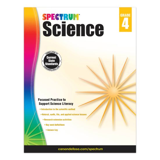 Picture of Carson-Dellosa Spectrum Science Workbook, Grade 4