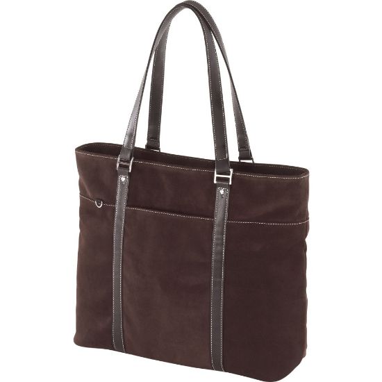 Picture of Mobile Edge Chocolate Suede Tote Case - Top-loading - Suede - Chocolate