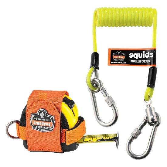 Picture of Ergodyne Squids 3190 Tape Measure Tethering Kit, 2 Lb, Black