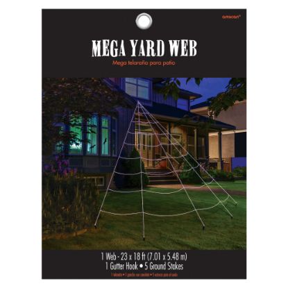 Picture of Amscan Mega Yard Spider Web, 276inH x 216inW x 2inD, White