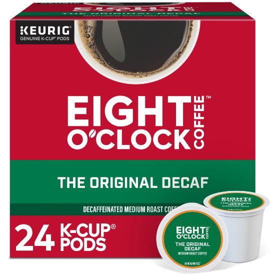 Picture of Eight O-Clock Single-Serve Coffee K-Cup Pods, Decaffeinated, Original, Carton Of 24