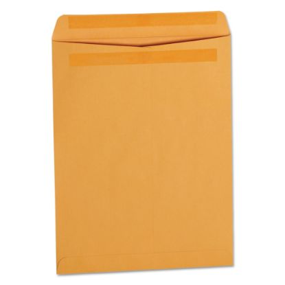 Picture of Universal Self-Stick File-Style 10in x 13in Manila Envelopes, Self-Adhesive Brown Kraft, Box Of 250