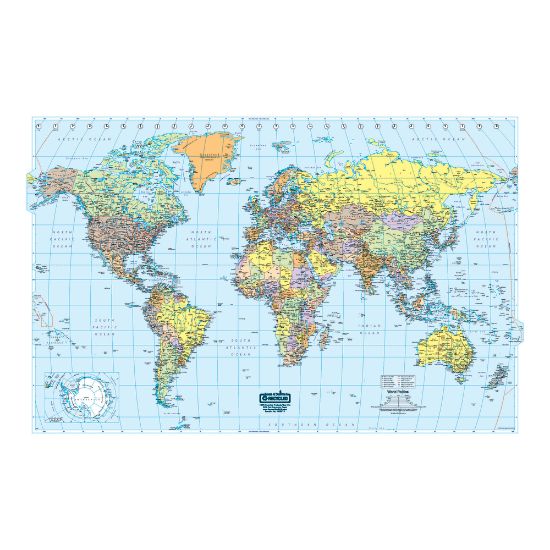 Picture of House of Doolittle Laminated World Map, 33in x 50in