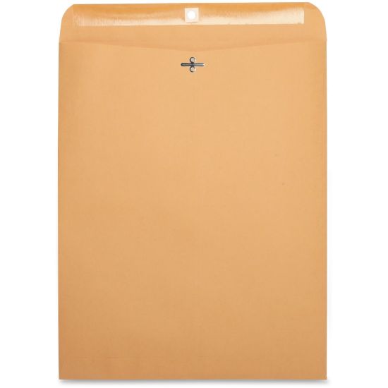 Picture of Business Source Heavy-duty Clasp Envelopes - Clasp - #110 - 12in Width x 15 1/2in Length - 28 lb - Clasp - Kraft - 100 / Box - Kraft