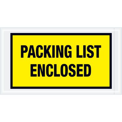 Picture of Tape Logic Preprinted Packing List Envelopes, Packing List Enclosed, 5 1/2in x 10in, Yellow, Case Of 1,000