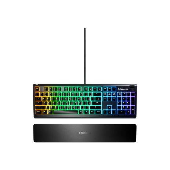 Picture of SteelSeries Apex 3 - Keyboard - backlit - USB - key switch: Whisper Quiet Gaming Switch