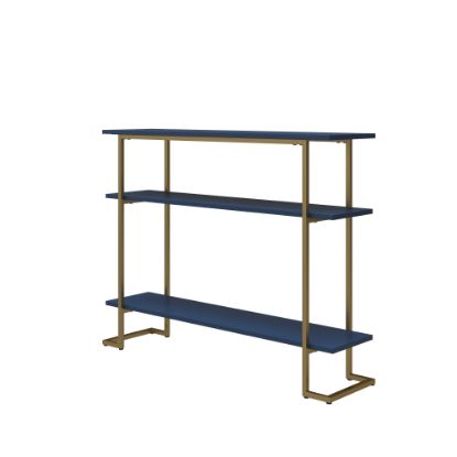 Picture of Ameriwood Home Jade Console Soft Table, 31inH x 39-3/8inW x 9-7/8inD, Navy/Gold