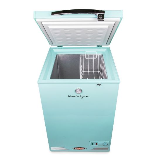 Picture of Nostalgia Classic Retro Refrigerator & Chest Freezer, 3.5 Cu Ft, Aqua