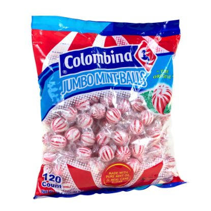 Picture of Colombina Jumbo Mint Balls, Peppermint, Approximately 120 Pieces, 3-Lb Bag